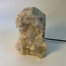 Load and play video in Gallery viewer, Large clear quartz crystal cluster lamp | ASH&amp;STONE Crystals Shop Auckland NZ
