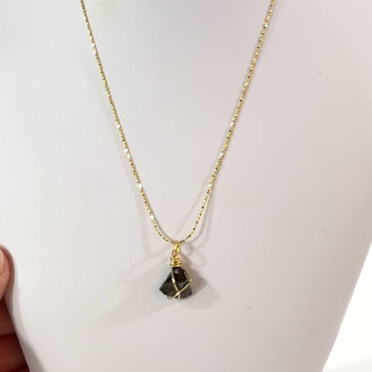 NZ-made elite shungite crystal pendant necklace | ASH&STONE Crystal Jewellery Shop Auckland NZ