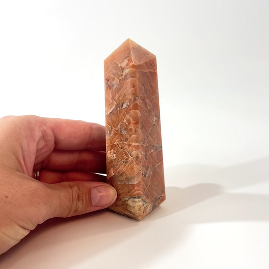 Peach moonstone crystal generator | ASH&STONE Crystals Shop Auckland NZ