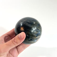 Load and play video in Gallery viewer, Labradorite polished crystal sphere | ASH&amp;STONE Crystals Shop Auckland NZ
