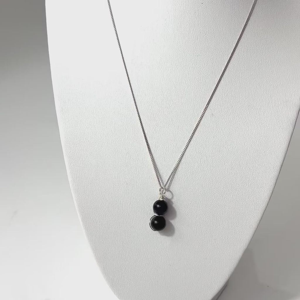 Bespoke NZ Hand made Shungite Stirling silver necklace | ASH & STONE CRYSTAL SHOP AUCKLAND NZ