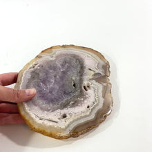 Load and play video in Gallery viewer, Large flower agate polished crystal slab 1kg | ASH&amp;STONE Crystal Shop Auckland NZ
