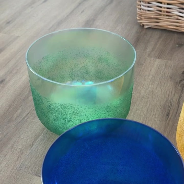 12" malachite crystal alchemy sound bowl with protective bag | ASH&STONE Auckland NZ