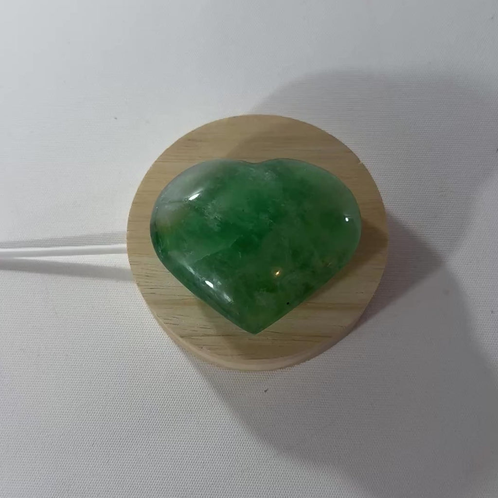 Fluorite crystal heart lamp | ASH&STONE Crystal Shop Auckland NZ