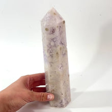 Load and play video in Gallery viewer, Large flower agate polished crystal tower 1.52kg | ASH&amp;STONE Crystal Shop Auckland NZ
