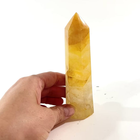 Golden healer polished crystal generator | ASH&STONE Crystal Shop Auckland NZ