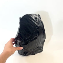 Load and play video in Gallery viewer, Large black obsidian 8.21kg | ASH&amp;STONE Crystals Shop Auckland NZ
