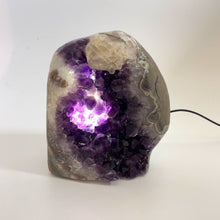 Load and play video in Gallery viewer, Large amethyst crystal cluster lamp 6.3kg polished edging  | ASH&amp;STONE Crystals Shop Auckland NZ
