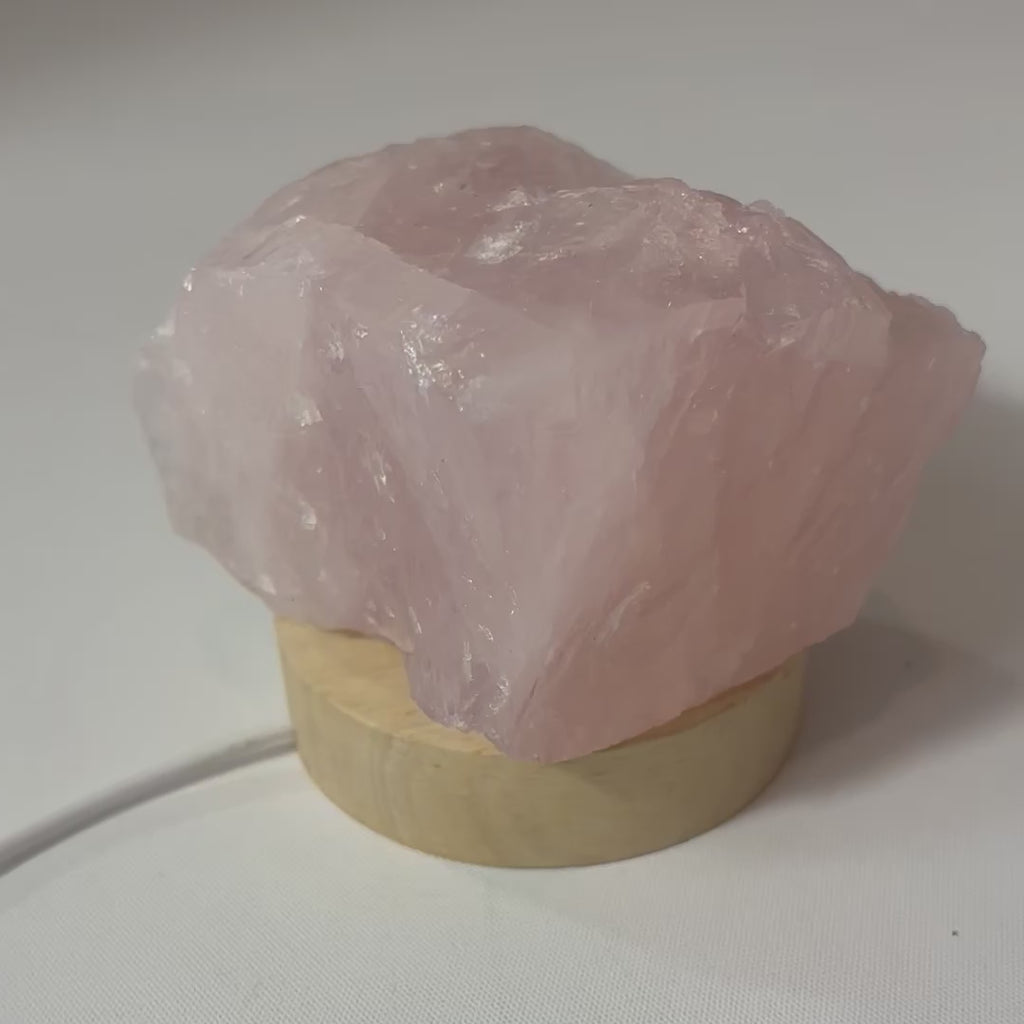 Rose quartz crystal lamp | ASH&STONE Crystal Shop Auckland NZ