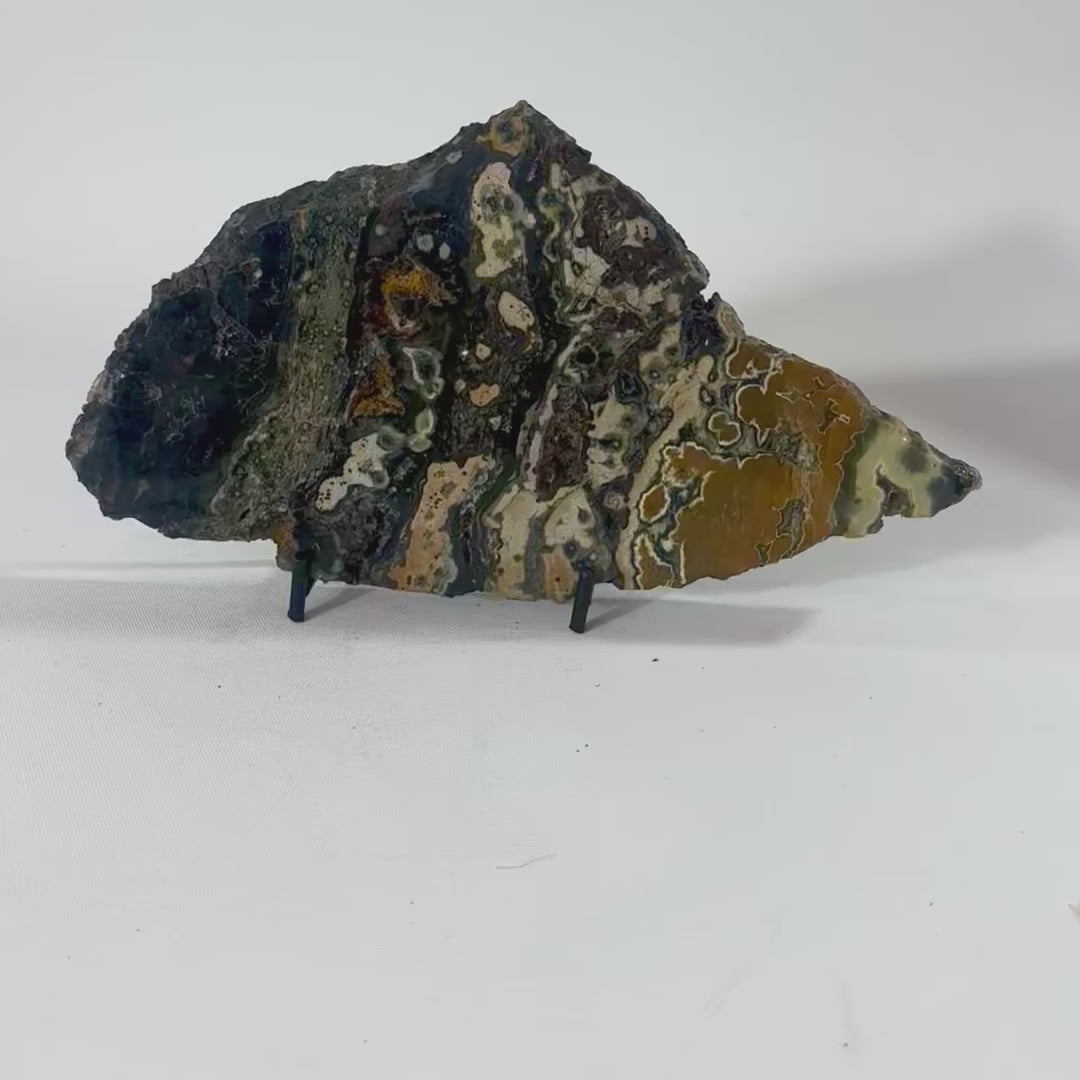 Ocean Jasper Slice | ASH & STONE Premium online Crystals. Free express shipping NZ