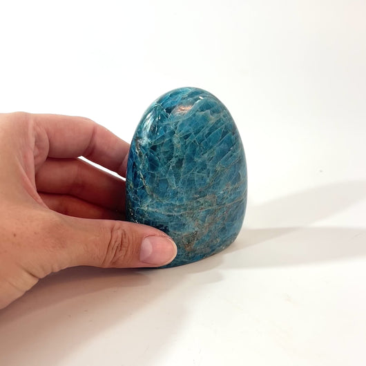 Blue apatite polished crystal free form | ASH&STONE Crystals Shop Auckland NZ