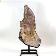 Load and play video in Gallery viewer, Extra large pink amethyst crystal slab on removable stand 8.32kg | ASH&amp;STONE Crystal Shop Auckland NZ
