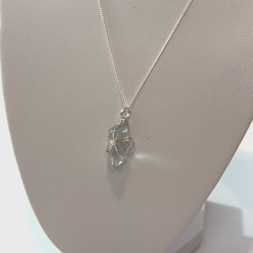 Celestite Silver Necklace, enable the communicator within, ASH & STONE |  FREE EXPRESS SHIPPING NZ WIDE.