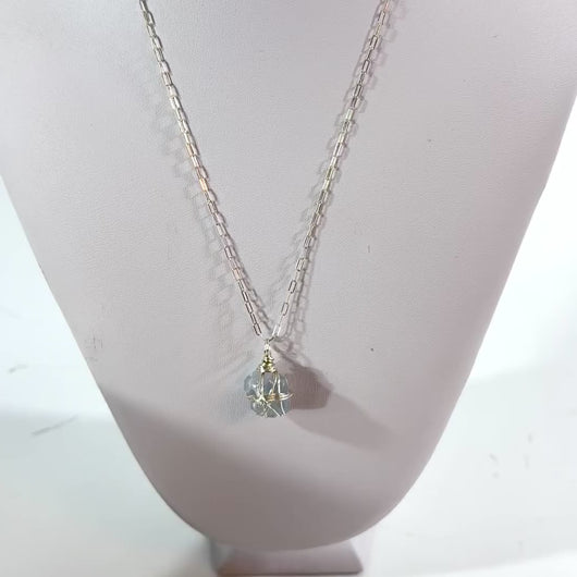 Bespoke NZ-made celestite crystal pendant necklace | ASH&STONE Crystal Jewellery Shop Auckland NZ