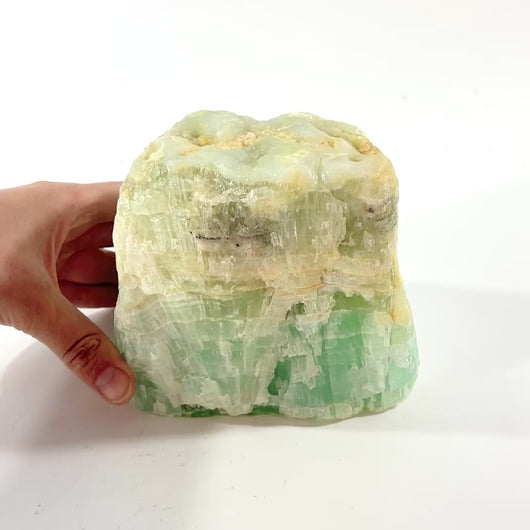 Large pistachio calcite crystal chunk 3.38kg | ASH&STONE Crystal Shop Auckland NZ