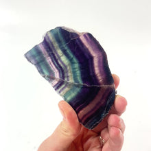 Load and play video in Gallery viewer, Fluorite crystal slice | ASH&amp;STONE Crystals Shop Auckland NZ 
