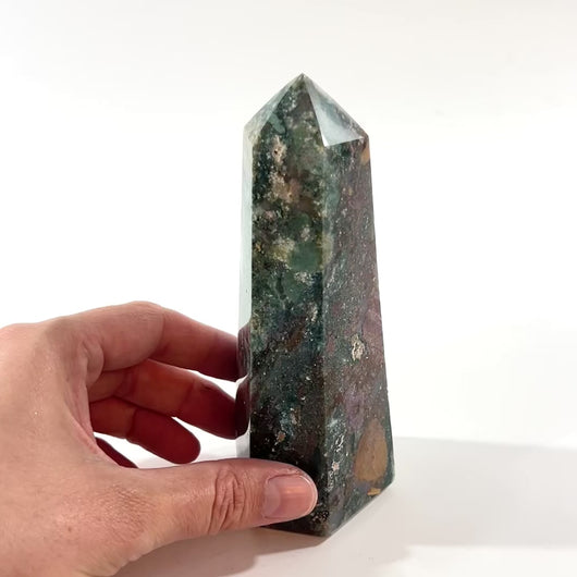 Ocean jasper polished crystal generator | ASH&STONE Crystal Shop Auckland NZ