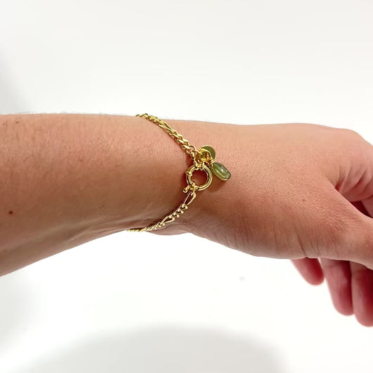 NZ-made peridot crystal bracelet  | ASH&STONE Crystal Jewellery Shop Auckland NZ