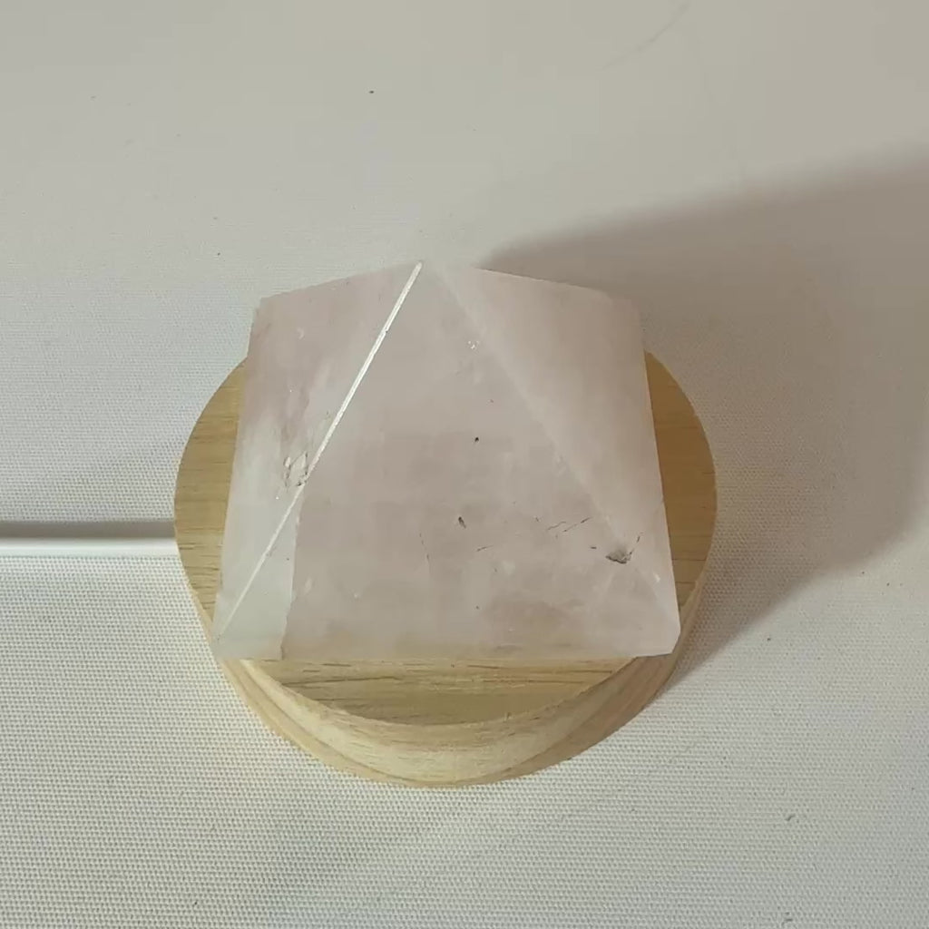 Rose quartz crystal pyramid lamp | ASH&STONE Crystal Shop Auckland NZ
