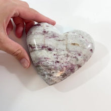 Load and play video in Gallery viewer, Pink tourmaline polished crystal heart | ASH&amp;STONE Crystal Shop Auckland NZ
