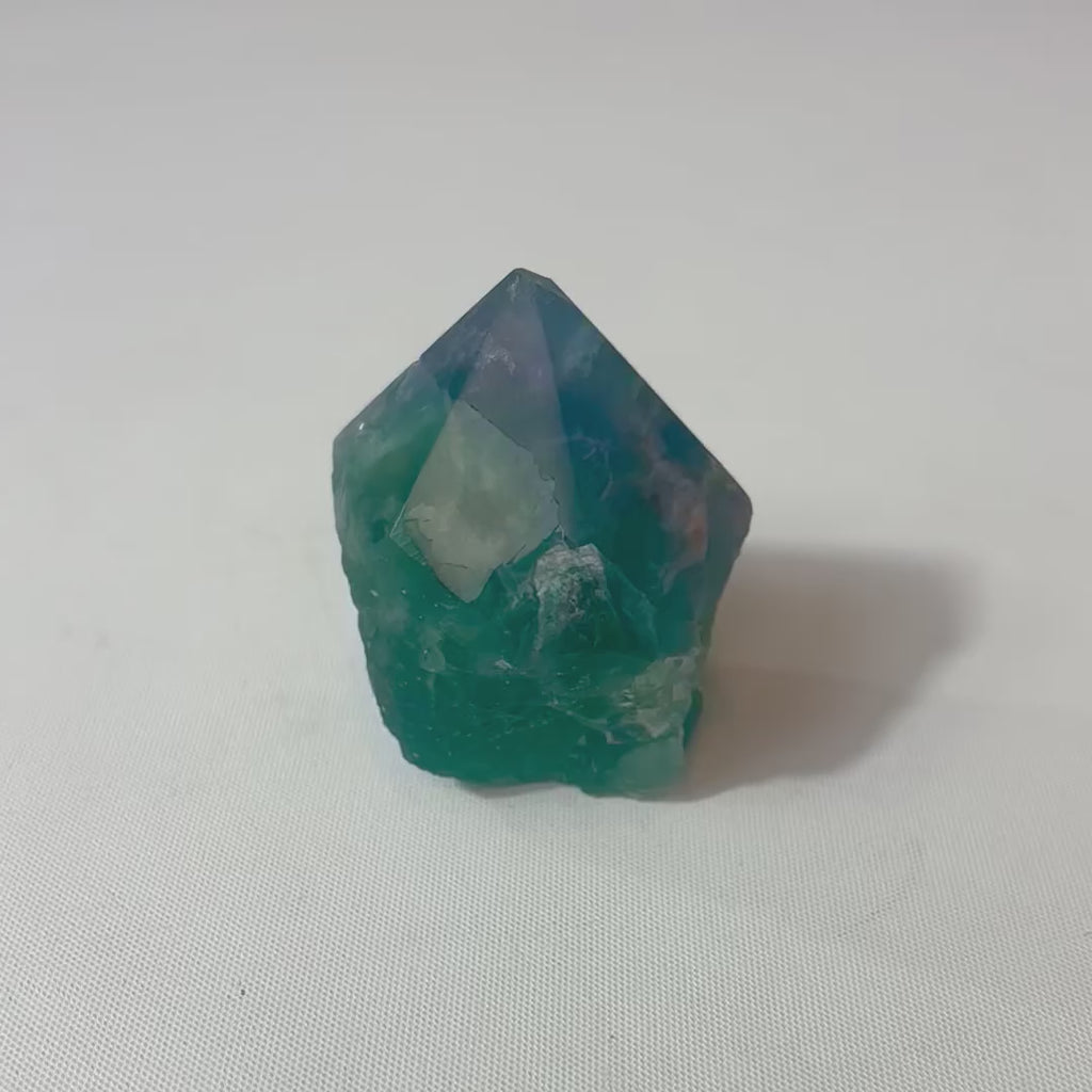 Fluorite polished crystal top point | ASH&STONE Crystal Shop Auckland NZ
