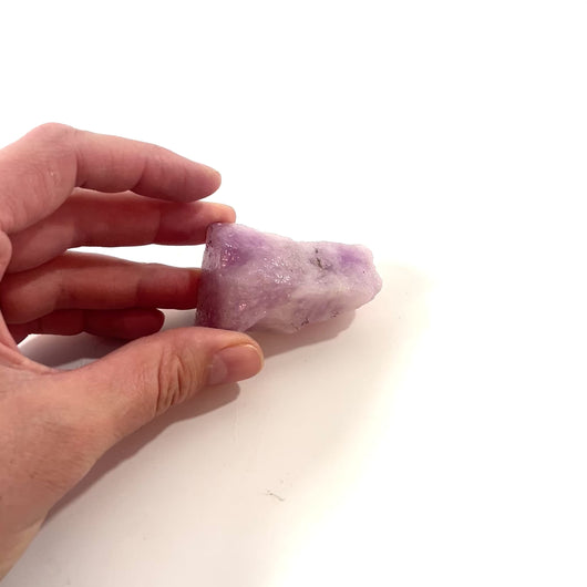 Natural pink kunzite crystal chunk | ASH&STONE Crystal Shop Auckland NZ