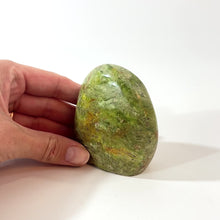 Load and play video in Gallery viewer, Green opal polished crystal free form | ASH&amp;STONE Crystals Shop Auckland NZ
