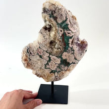 Load and play video in Gallery viewer, Large pink amethyst crystal druzy on stand 3.16kg | ASH&amp;STONE Crystal Shop Auckland NZ
