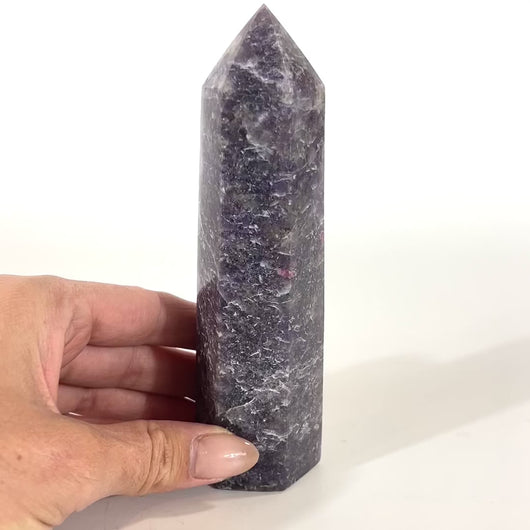 Lepidolite polished crystal generator | ASH&STONE Crystals Shop Auckland NZ