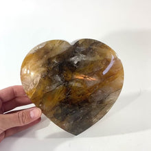 Load and play video in Gallery viewer, Large golden healer crystal heart 2.8kg freestanding | ASH&amp;STONE Crystal Shop Auckland NZ
