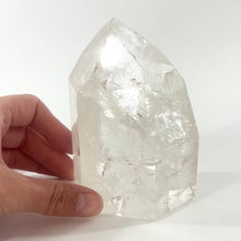 Load and play video in Gallery viewer, Large high grade clear quartz crystal point 1kg | ASH&amp;STONE Crystal Shop Auckland NZ
