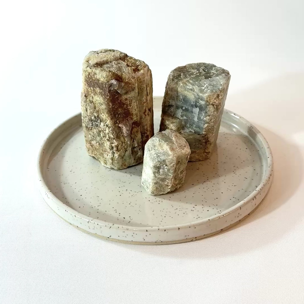 Himalayan aquamarine crystals & ceramic interiors pack | ASH&STONE Crystal Shop Auckland NZ