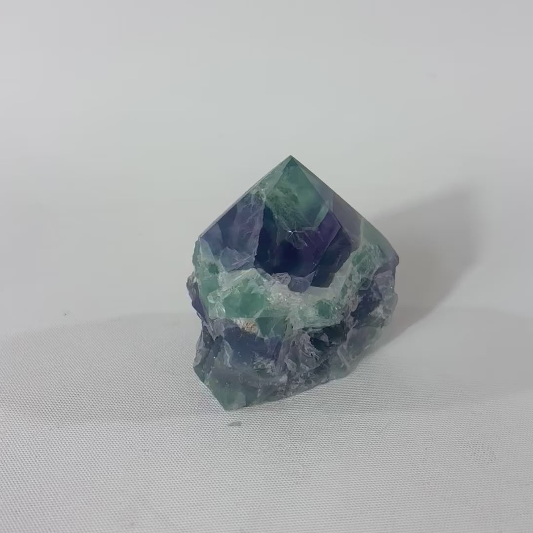 Rainbow  Fluorite Point | ASH & STONE Premium online crystals. Free express shipping NZ.