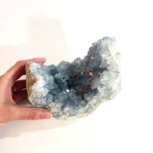 Load and play video in Gallery viewer, Large celestite crystal cluster 3.27kg | ASH&amp;STONE Crystals Shop Auckland NZ
