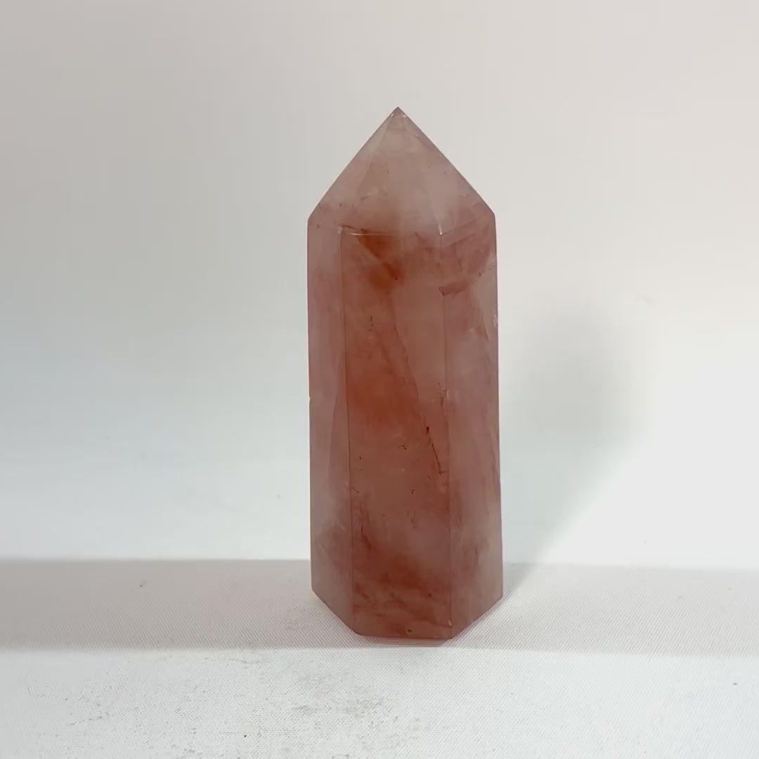 Fire Quartz Crystal Tower | ASH & STONE Premum online crystals. Free express shipping NZ. 