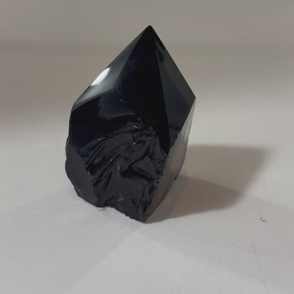 Black Obsidian Point Crystal | ASH & STONE For crystals and FREE Express shipping, Auckland NZ 