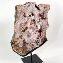 Load and play video in Gallery viewer, Extra large pink amethyst crystal slab on removable stand 17.5kg | ASH&amp;STONE Crystal Shop Auckland NZ
