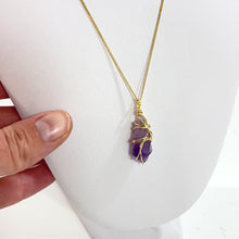 Load and play video in Gallery viewer, Bespoke NZ-made amethyst crystal pendant necklace | ASH&amp;STONE Crystal Jewellery Shop Auckland NZ
