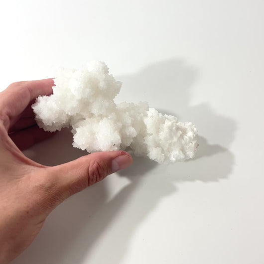 White aragonite crystal cluster | ASH&STONE Crystals Shop Auckland NZ