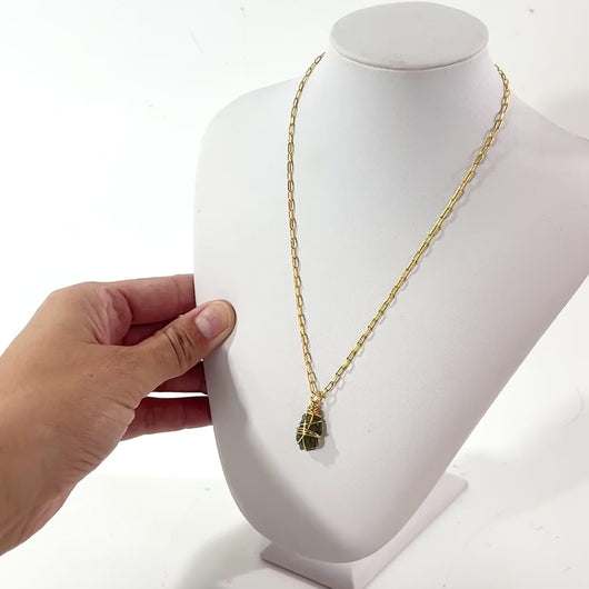 NZ-made genuine moldavite pendant necklace (extremely rare) | ASH&STONE Crystal Jewellery Shop Auckland NZ