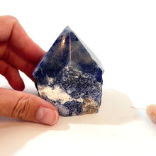 Load and play video in Gallery viewer, Sodalite crystal point | ASH&amp;STONE Crystals Shop Auckland NZ
