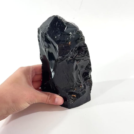 Black obsidian tower | ASH&STONE Crystal Shop Auckland NZ