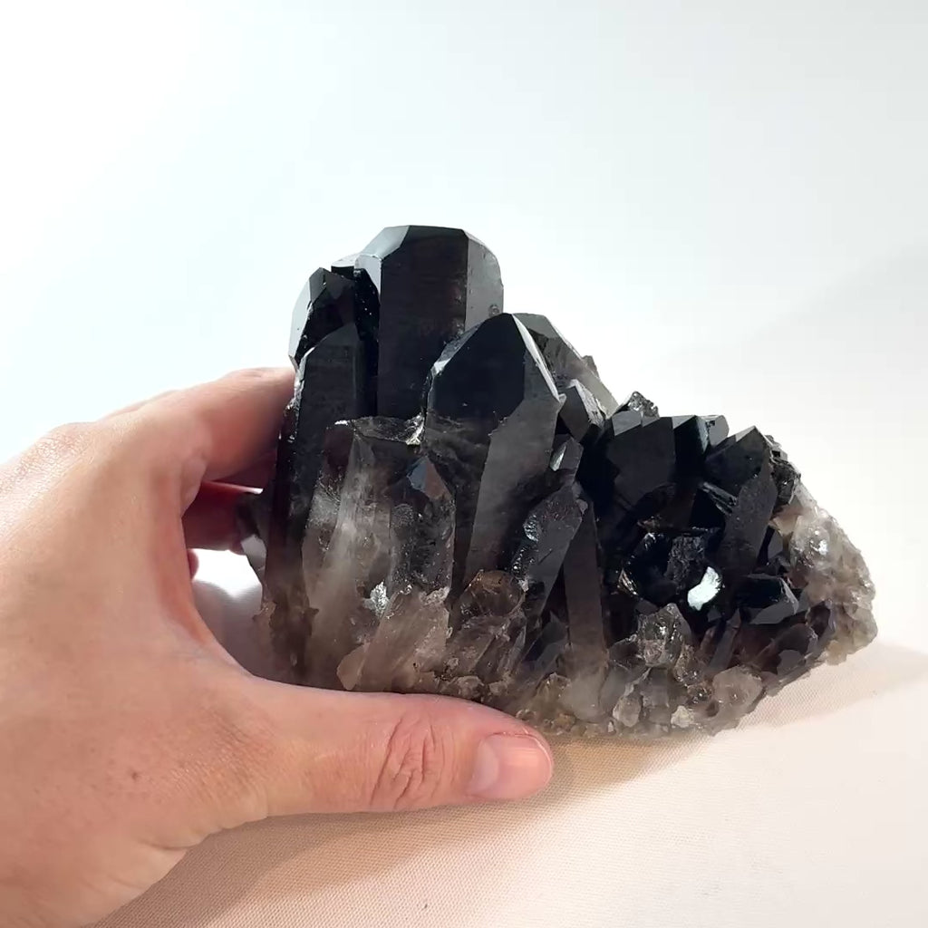 Smoky quartz crystal cluster | ASH&STONE Crystal Shop Auckland NZ