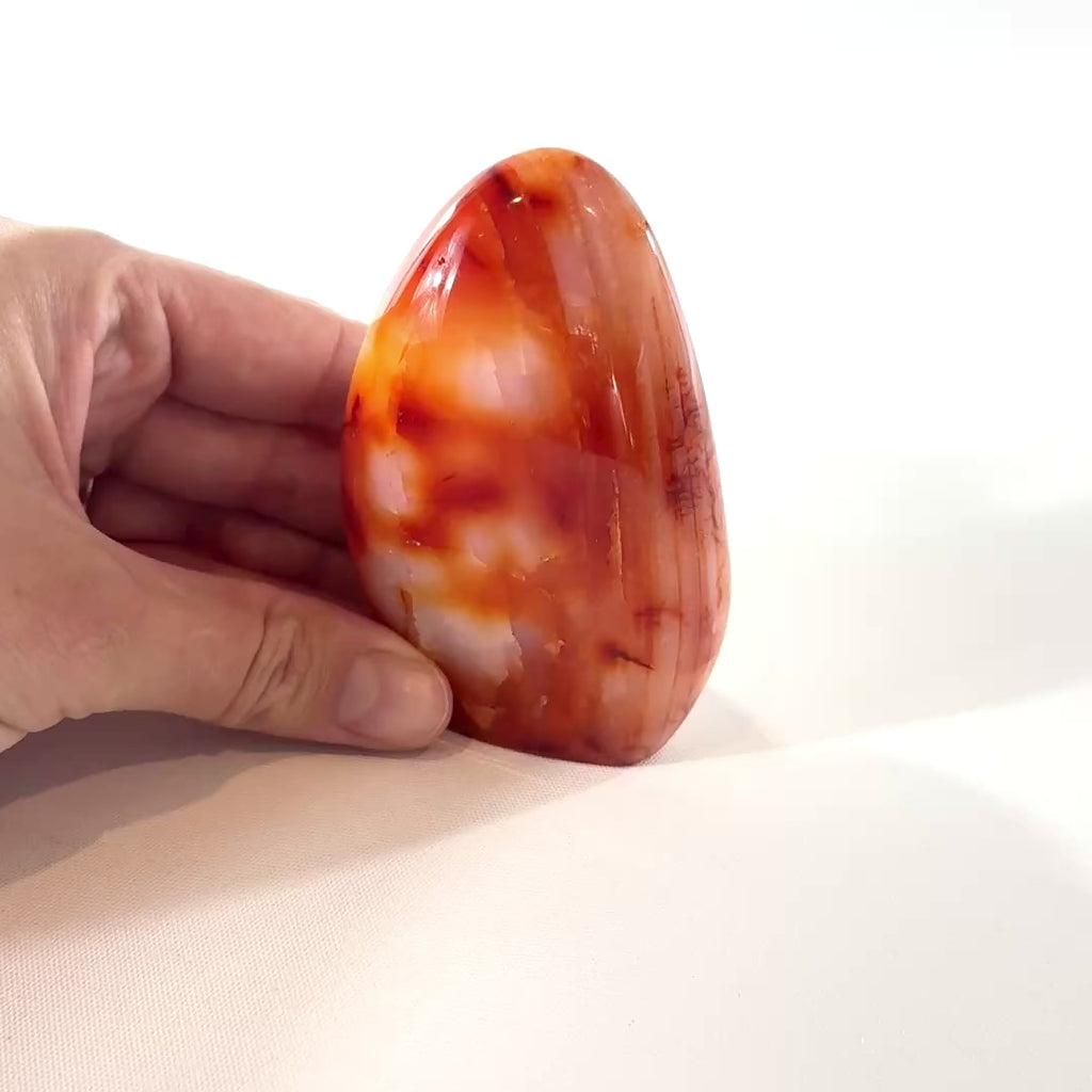 Carnelian polished crystal freeform | ASH&STONE Crystal Shop Auckland NZ