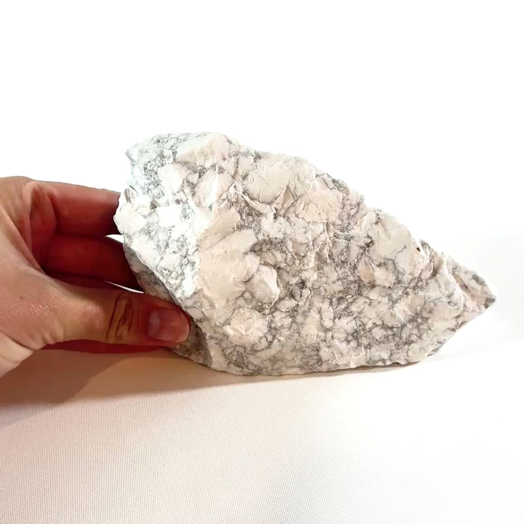 Howlite raw cut base | ASH&STONE Crystals Shop Auckland NZ