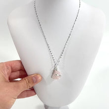 Load and play video in Gallery viewer, NZ-made rose quartz crystal pendant necklace | ASH&amp;STONE Crystal Jewellery Shop Auckland NZ
