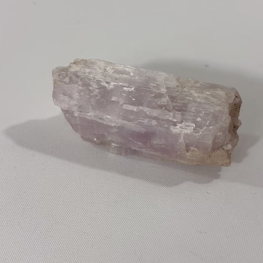 Natural Kunzite crystal chunk. Free express shipping NZ & Australia. Shop Kunzite crystals at ASH&STONE online or visit our Auckland crystal shop. AfterPay available.