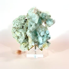 Load and play video in Gallery viewer, Clear quartz &amp; chlorite crystal cluster on stand | ASH&amp;STONE Crystals Shop Auckland NZ
