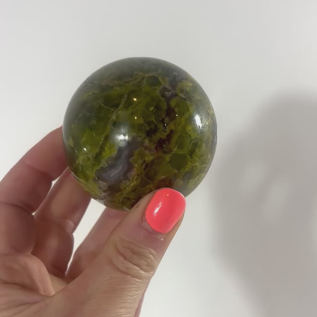 Green Opal Sphere  | ASH & STONE. Premium online crystals. Free shipping