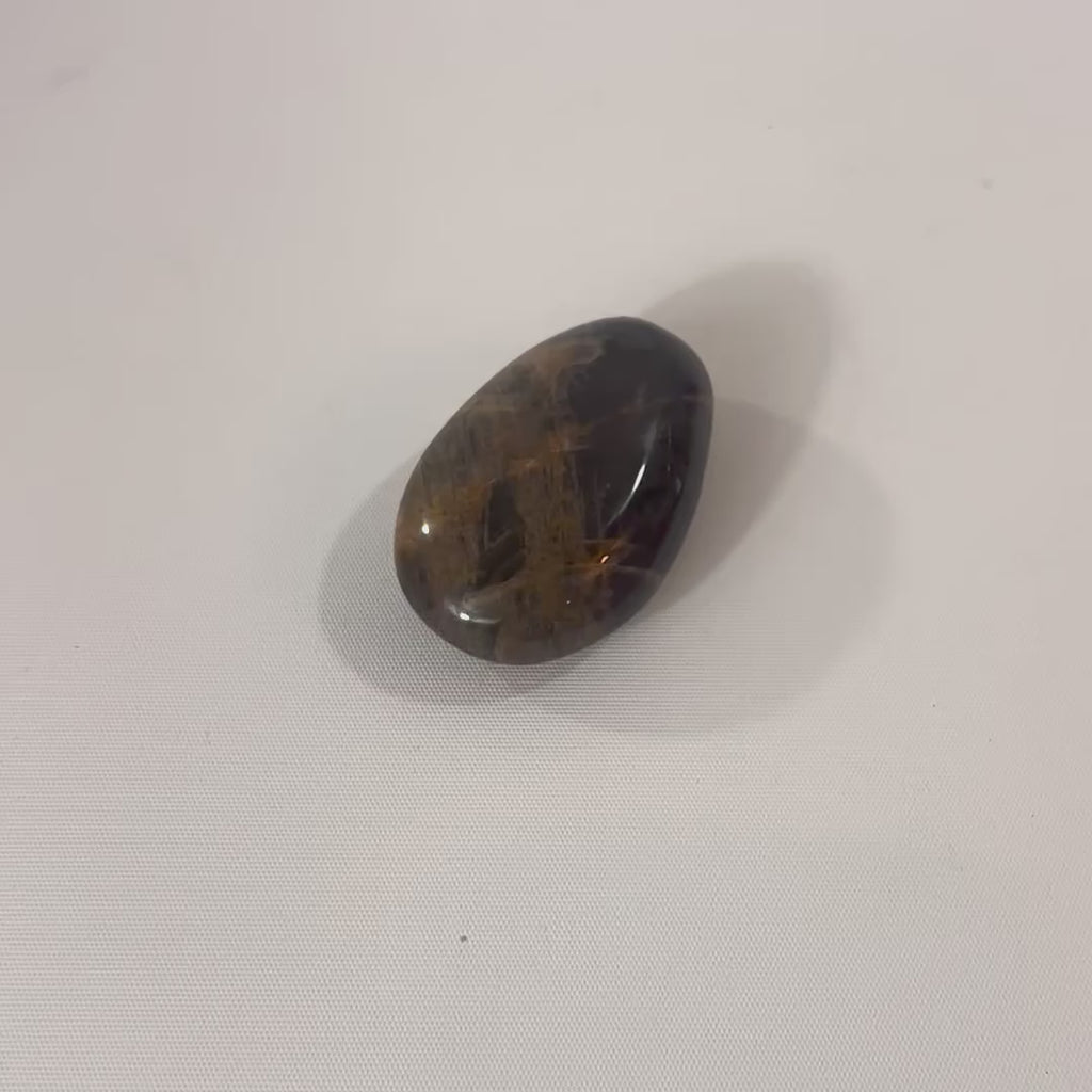 Black Moonstone Crystal Palm stone. | ASH&STONE Auckland NZ. AfterPay available.